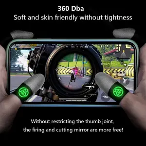 2 Pair Luminous Fingertips Sweat-Proof Game Finger Sleeve Finger Cots Cover Sensitive Mobile Touch Glove for PUBG Phone Games fingersleeves