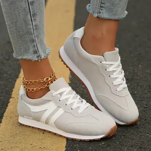 Women Fashion Sneakers Suede Patchwork Non-Slip Casual Walking Shoes Comfortable Gym Tennis Running Shoes Workout Springfresh