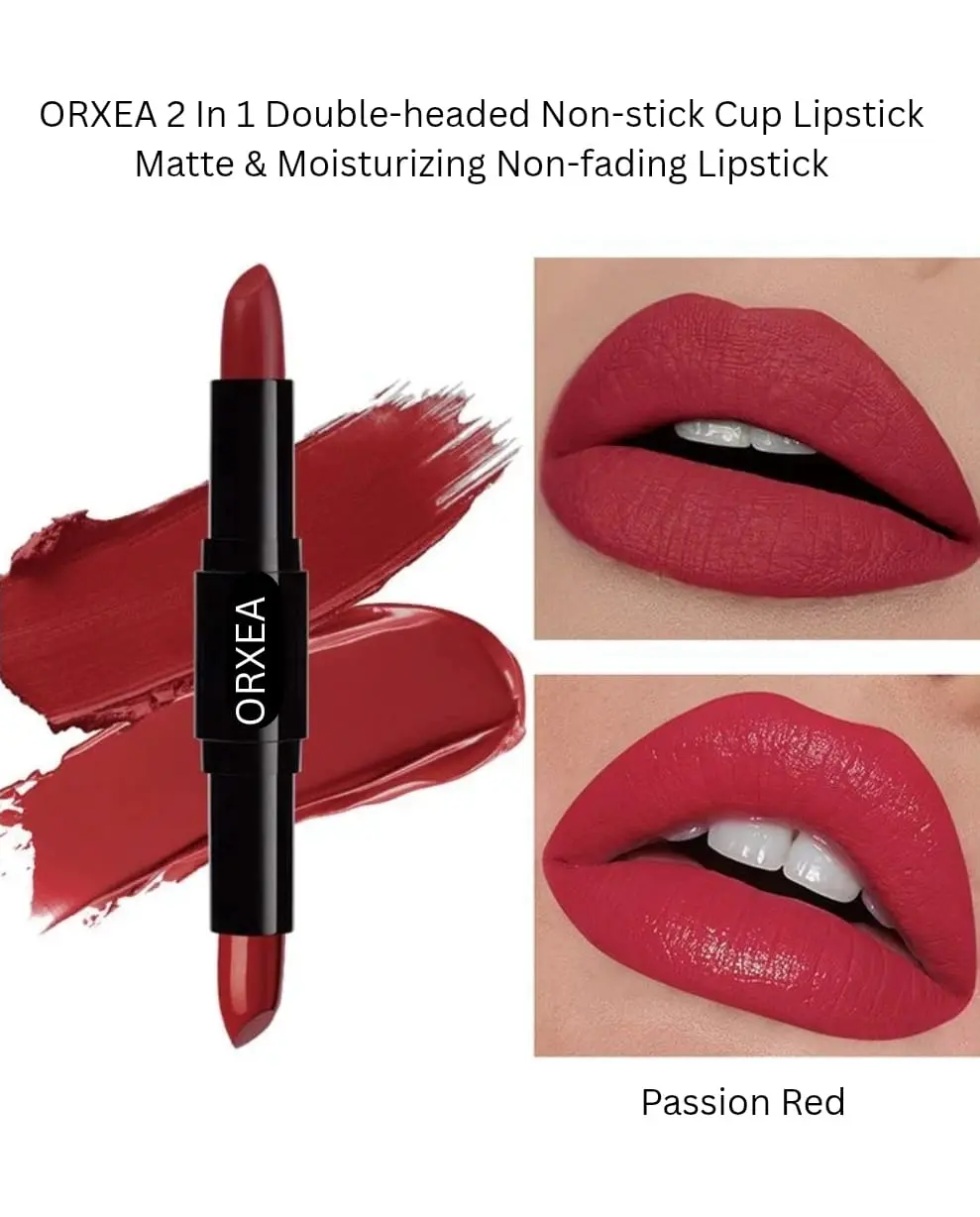 ORXEA  2 in 1 Double Headed Lipstick Color Passion Red #12