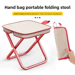 Outdoor folding chair  small bench fishing chair ultra-light camping picnic queuing  handbag stool small Mazar portable emergency