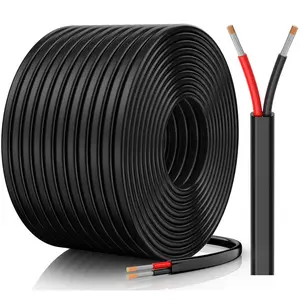 CONEPY 18 Gauge Wire, 18 AWG 2 Conductor Electrical Wire, Flexible/Oxygen-Free Tinned Copper/Stranded PVC 18/2 Cord for Automotive, Marine, LED Strips, Solar, RV, Lighting (100FT)