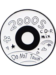 2000s Unique Quote Brooch Zinc Alloy Badge, Unisex Fashion Accessory, Perfect Gift for Friends and Colleagues, All Seasons