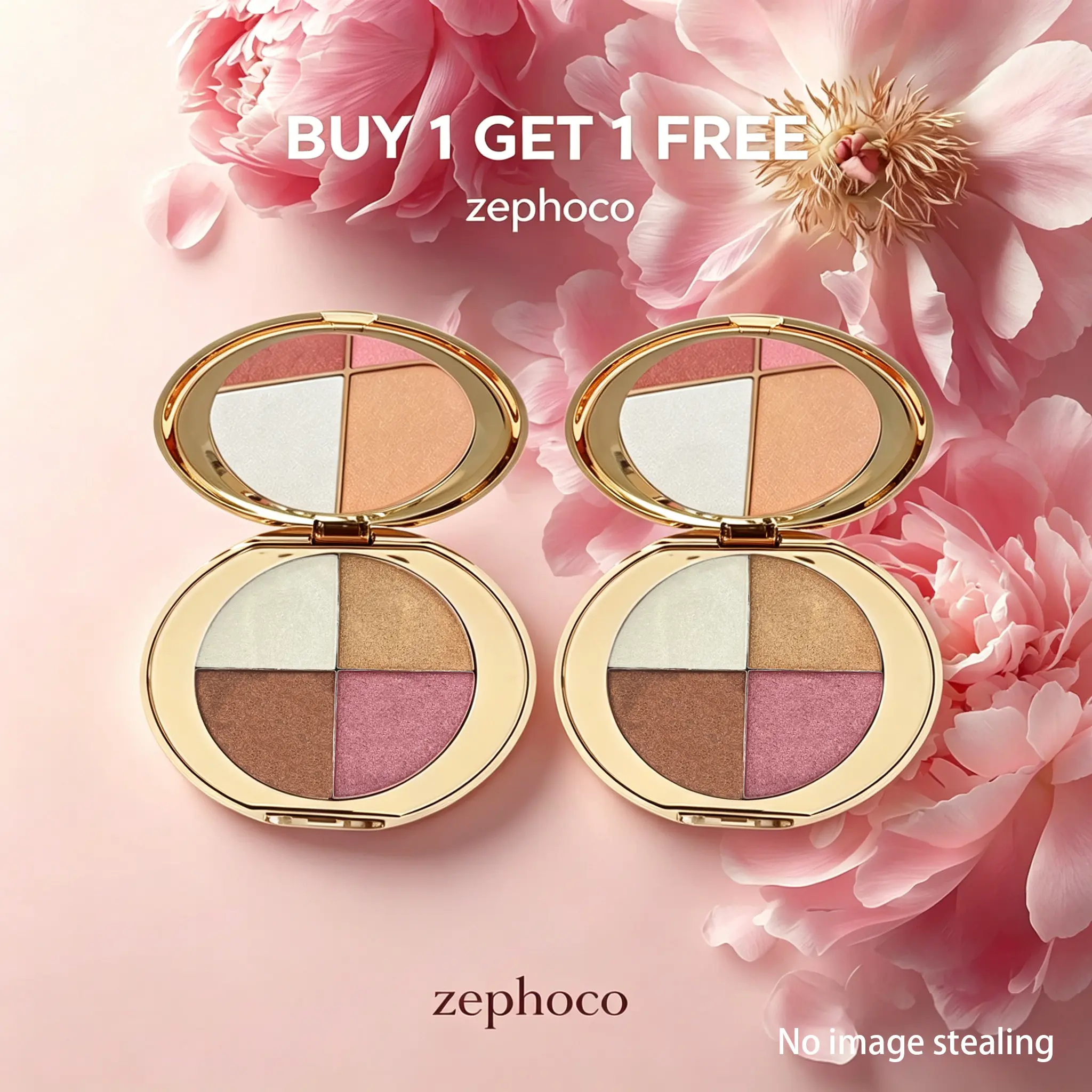 [Buy 1 Get 1 Free] cheek palette - eyeshadow and highlighter makeup Shimmer bedazzled Cosmetic All-in-One Cream moon Powder Radiance Radiance color  palette Bronzer blush face time bronze glow glitter