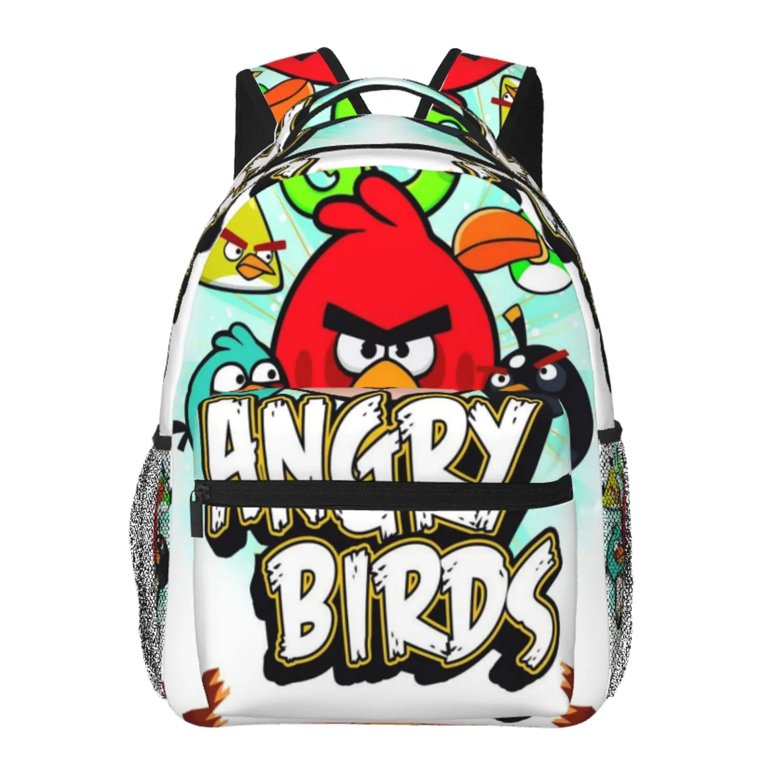 Angry Birds Vertical 2 Backpack Large Capacity Angry Birds Vertical 2 Outdoor Daypack for Hiking Field Trip Travel and School with Durable Zipper and Adjustable Straps