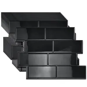 3D Faux Wall Tile Self-Adhesive Stickers, Modern, Waterproof and Easy to Clean, Suitable for Kitchen, Living Room and Bathroom, Comes with Strong Adhesive, Ready to Peel and Stick, 11.6X8.9 inches