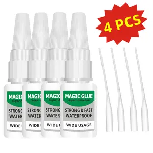 Instant Bond Super Adhesive for Shoes, Fabric, and Ceramics - Strong Non-Toxic Glue (4 PCS)