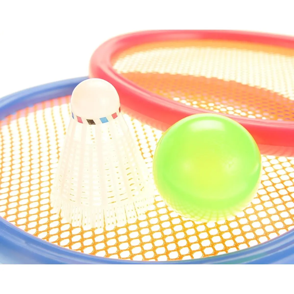 212 MAIN Kids' 2-in-1 Badminton & Tennis Set, Oversized Colorful Rackets with Easy-Grip Handles, Includes Ball and Birdie, Giant Size, Indoor/Outdoor