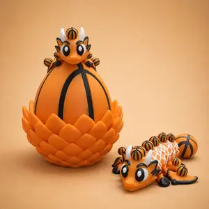 Basketball Dragon Egg with Baby Dragons Inside, Creative Basketball Decor Gift, Unique Collectible for Fans, Kids Room and Desk Display