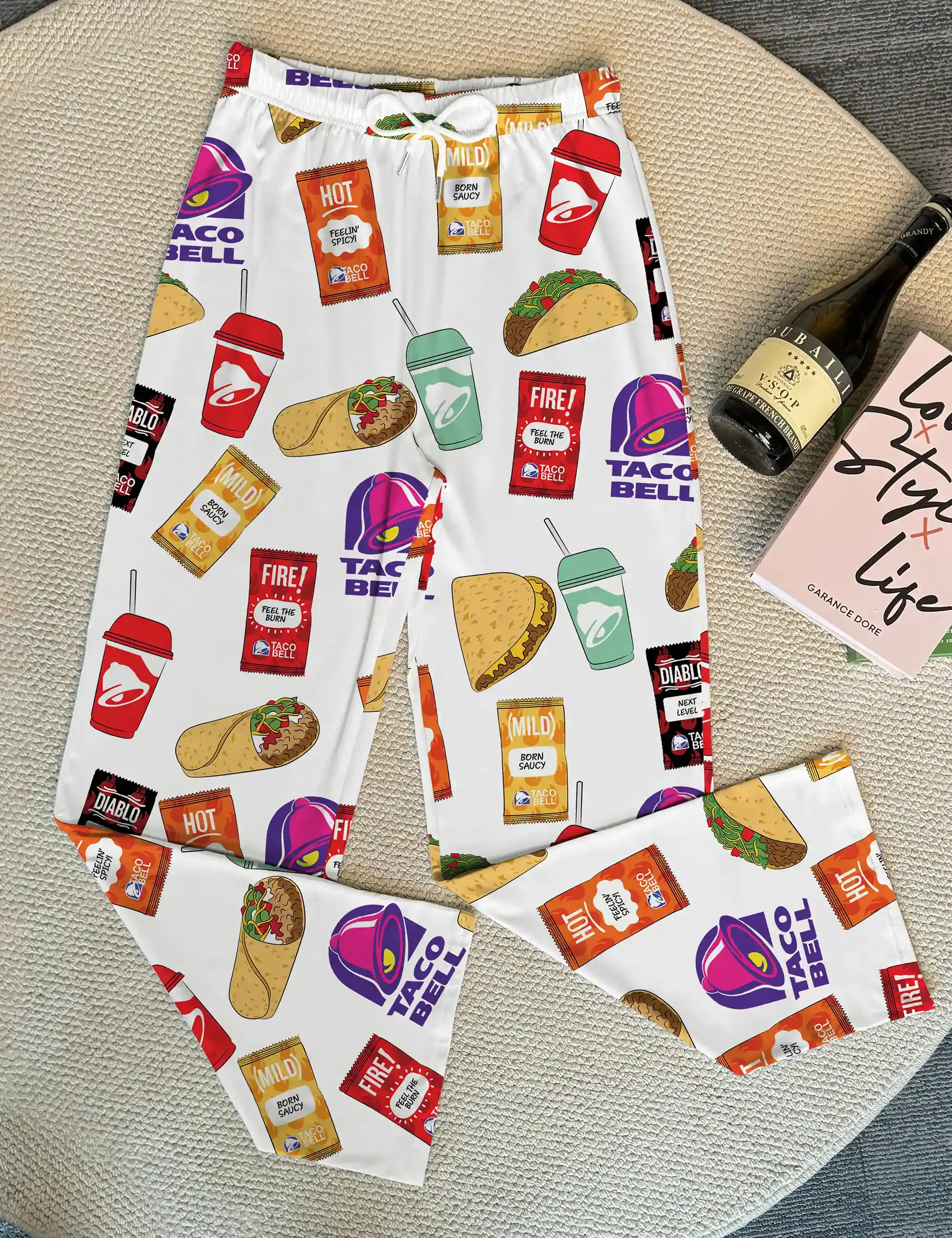 Taco Taco Pajamas Pants - Fast Food Inspired Homewear - Women Fast Food Holiday Pajamas for Women
