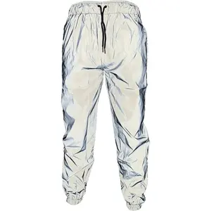Reflective Pants Men  Hip Hop Dance Fluorescent Trousers Casual  Night Sporting Jogger Pants Gray Menswear essential sweatpants Gift