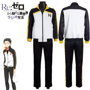 Anime Re: Zero Kara Hajimeru Isekai Seikatsu Natsuki Subaru Costume Cosplay Hoodie Set Halloween Party Sportswear Uniform Suit