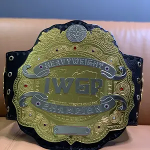 IWGP v4 World Heavy Weight Tittle Championship belt 2mm Brass with Original Leather Strap
