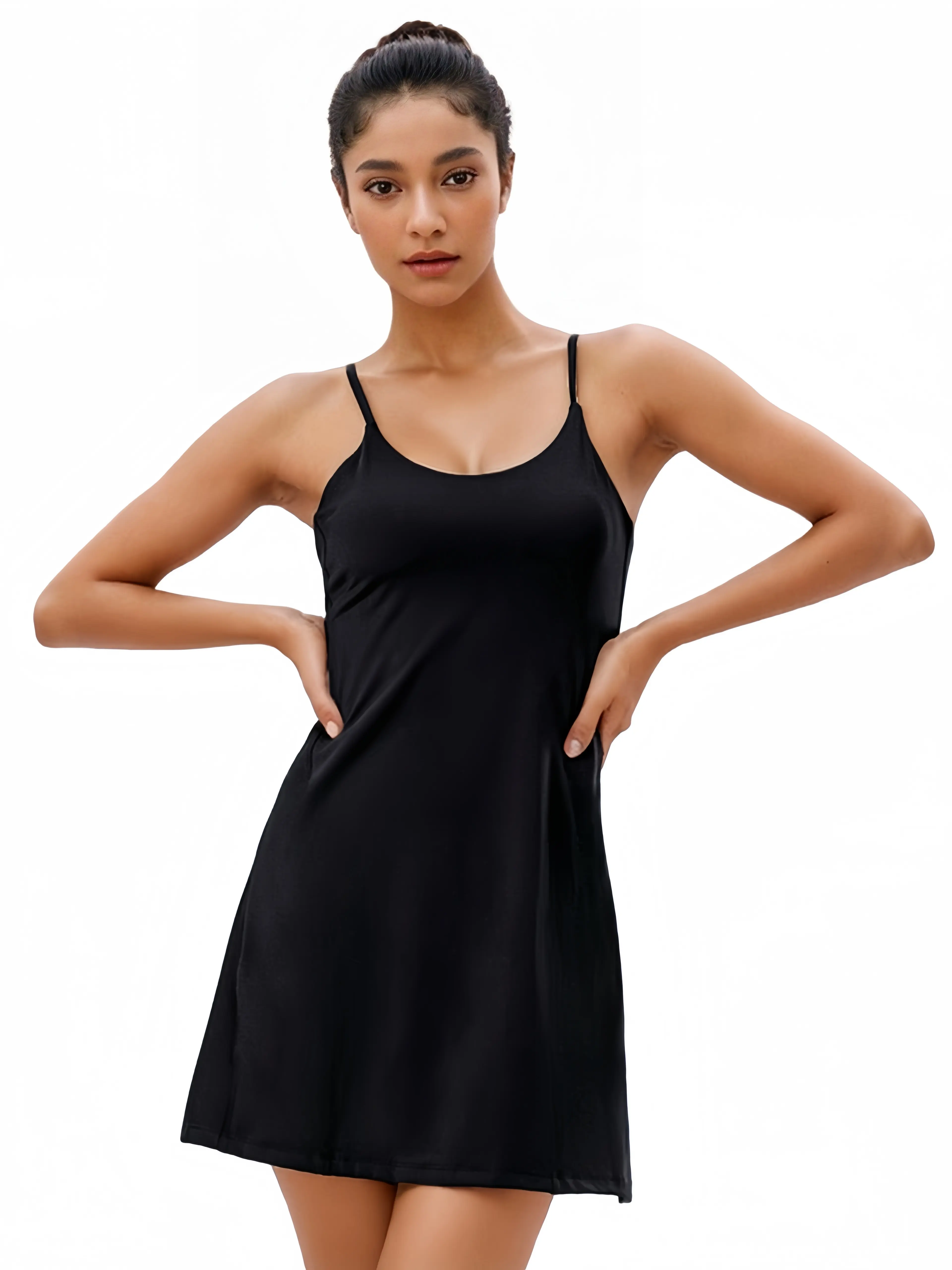 SportFun Women's Softlyzero Plush Backless Active Dress-Easy Peezy,Sports Sleeveless Onesies,Pickleball,Tennis Outfits,Sportswear for Indoor Outdoor