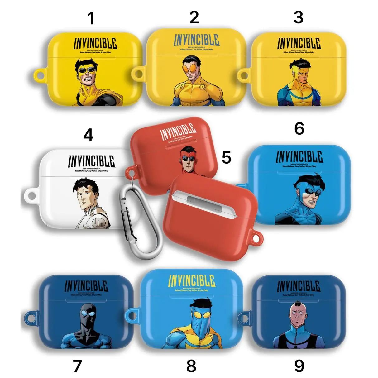 Invincible Airpods Cases with Keychain - PC Protective Case Cover, Cool Earphone Protector for Airpods 4 3 2 & 1
