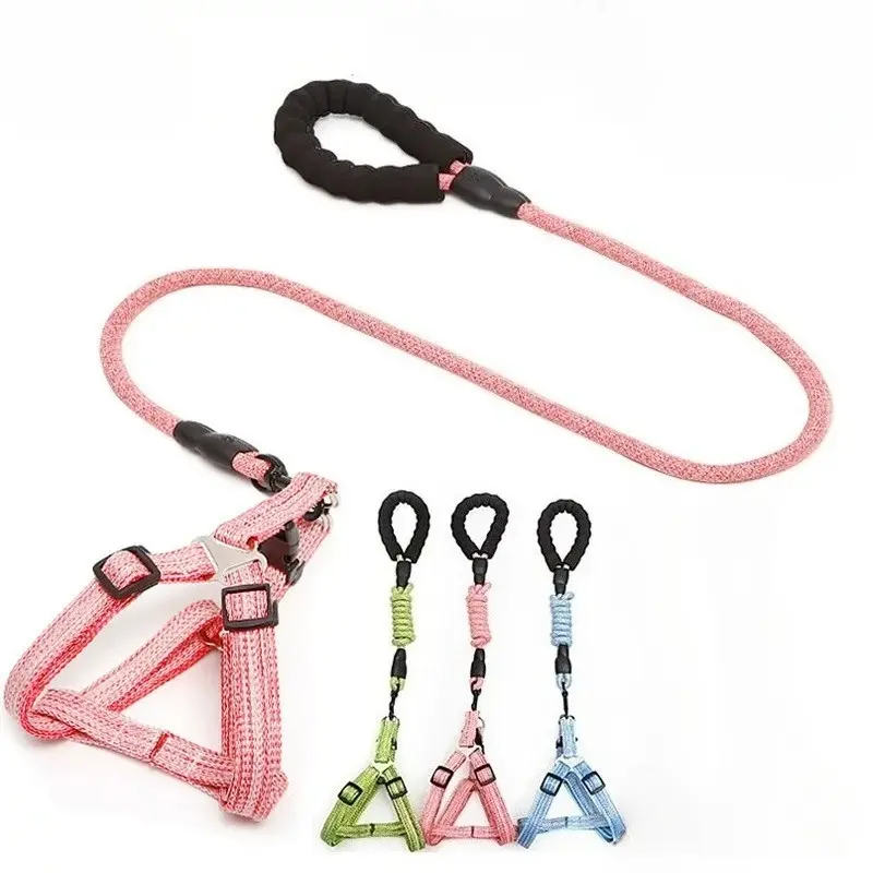2-in-1 Adjustable Dog Strap Cover - Durable linen No Pull Harness pet walking equipment, comfortable, suitable for small to large dogs, outdoor adventures, and daily use