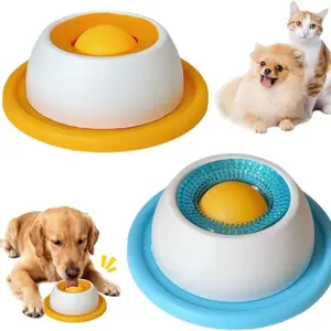 Dog Lick Bowl Slow Feeder Interactive Anxiety Relief Snack Dispenser, Non-Slip Base, Designed for Puppies and Kittens, Promotes Dental Health