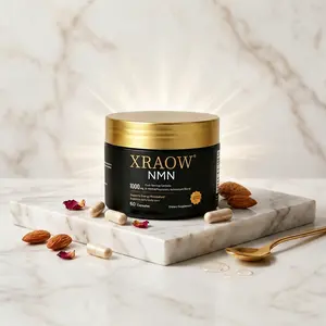 XRAOW NMN Dietary Supplement - 1000 mg Complex with Resveratrol, Glutathione, Coenzyme Q10, Curcumin, Saffron Extract - Supports Cellular Energy, NAD+ Levels - Vitamin Wellness Supplement