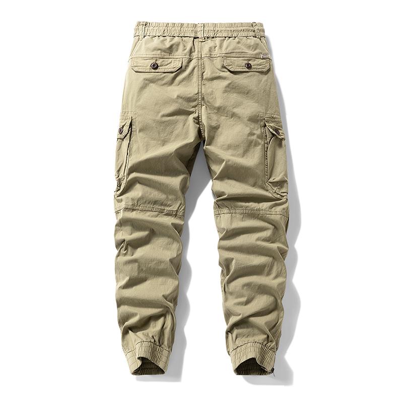 Versatile trendy functional cargo pants for men &mdash; drawstring cuffs, multiple pockets, retro outdoor casual style