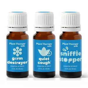 Plant Therapy KidSafe Feelin' Good 3 Set Includes Germ Destroyer Immune Boom Sniffle Stopper 100% Pure Undiluted Natural Aromatherapy Essential Oil Liquid - Therapeutic