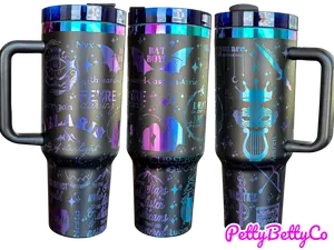 Velaris City of Starlight Holographic Tumbler | Feyre Darling | Fantasy Book Lover Gift | ACOTAR Inspired | 30oz Laser-Engraved Insulated Mug Drinkware Flasks