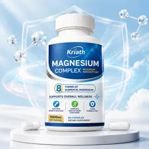 Magnesium Complex Capsules, Muscle & Bone Relaxation, Full Body Cleansing Supplement for Adults
