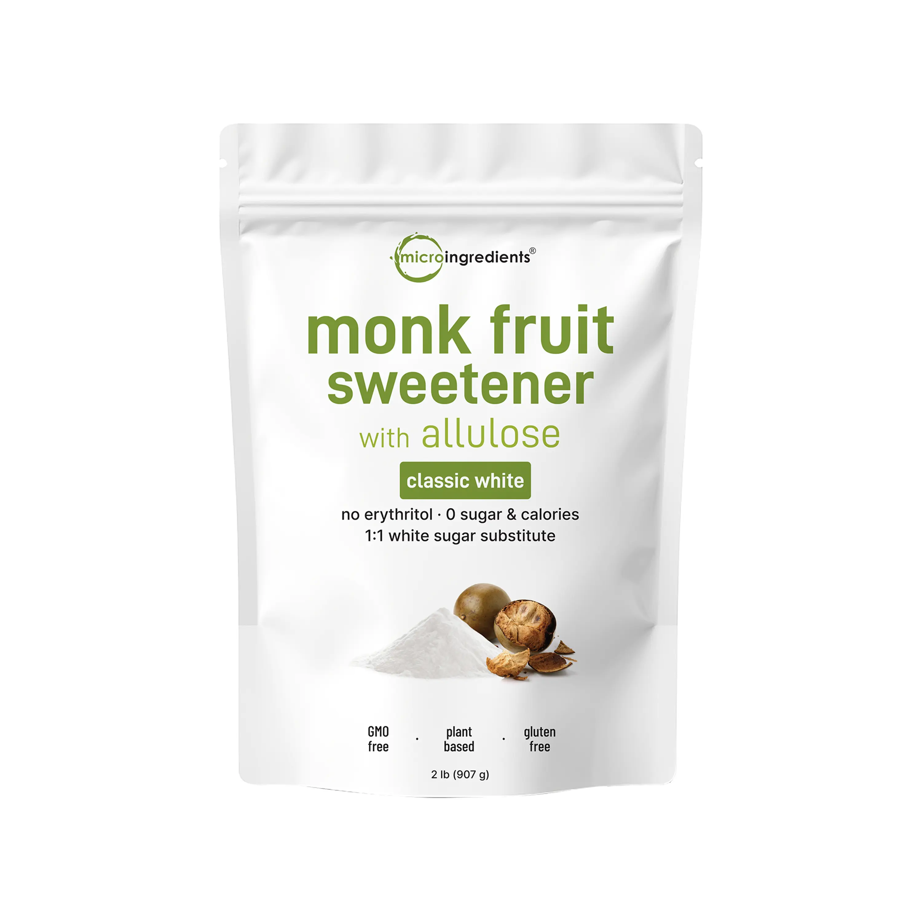 Micro Ingredients Monk Fruit Sweetener with Allulose, 2lb Micro Ingredients Monk Fruit Sweetener with Allulose, 2lb