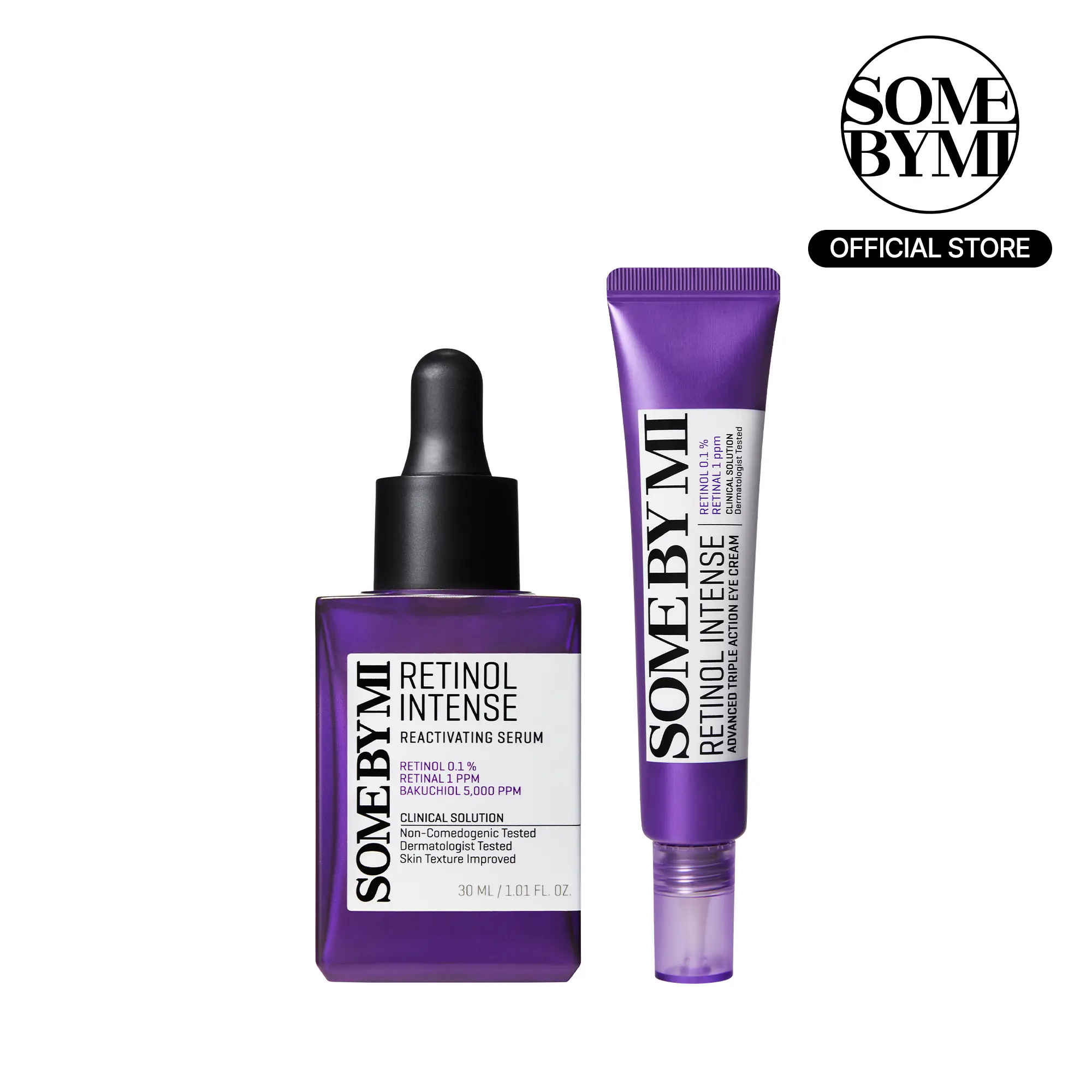Anti-Aging Duo (Glowing Skin Duo) - Korean Skincare - Retinol Intense Serum & Youth Eye Cream Set to Smooth Wrinkles, Lift & Firm Skin Tone