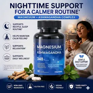 Neumina Healthcare Triple Magnesium Complex (Glycinate-Malate-Citrate) with Ashwagandha & Vitamin B6 – Natural Ingredients Essential Minerals Supplement, Non-GMO, Herbal Vitamins Mineral Supplements for Sleep & Stress Support