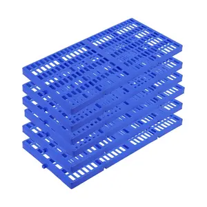 Garvee 6 Pack Blue Plastic Floor Pallets, Heavy Duty Stackable Storage Pads, 24.33"x12.87"x7.48" Waterproof PP Pallets for Basement, Garage, Warehouse, Industrial & Home Use