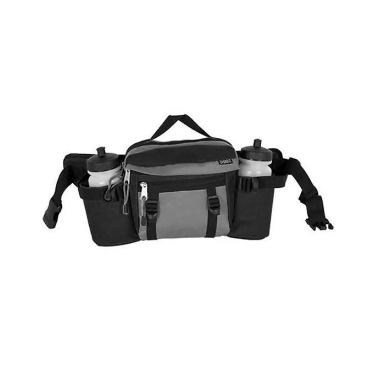 212 MAIN Men's Insulated Fanny Pack (Bum Bag) - 10 in. Waist Bag with Dual Squeeze Bottle Holders, Multiple Pockets, Zip Closure for Outdoors Activities