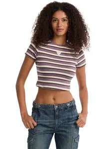 GUESS Jeans Female Eco GUESS Originals Core Striped Baby Tee