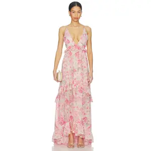 Lovers and Friends Cristina Gown in Pink Floral