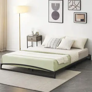 【Christmas Gift】6 Inch Metal Platform Full Size Bed Frame Low Profile with Sturdy Steel Slats Support, Mattress Foundation, No Box Spring Needed, Easy Assembly, Black