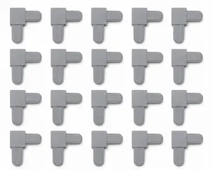 Mobile Home Parts Direct Gray Screen Frame Corners – 1/4" x 5/8", Square Cut, Plastic, 20 Pack