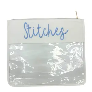 Large "Stitches" Needlepoint Project Bag Large "Stitches" Needlepoint Project Bag