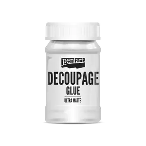 Pentart Decoupage Glue Ultra Matte 100 Ml - Versatile Adhesive & Finishing Varnish for Canvas Wood Paper & Ceramic Surfaces