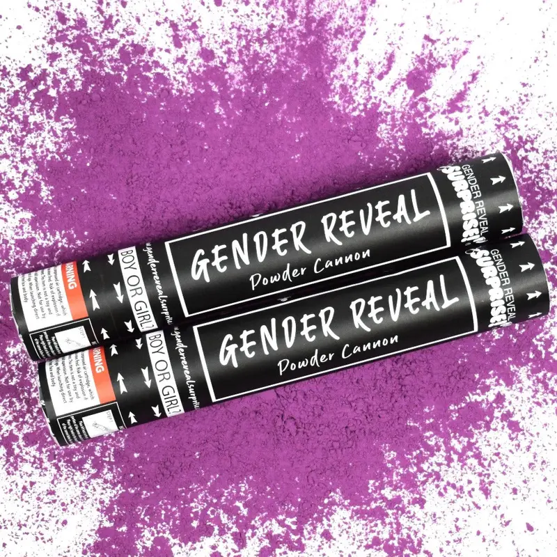 12" Purple Gender Reveal Powder Cannon Kit
