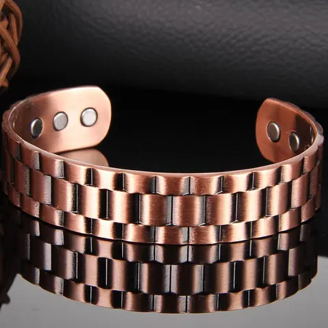 Men's Simple Plain Copper Cuff Bangle, Fashion Jewelry for Party, Daily Clothing Decor, Trendy All-match & Exquisite Jewelry As Birthday Gift for Women, Copper Bracelet, Adjustable Bracelet, Cuff Bangles Bracelets
