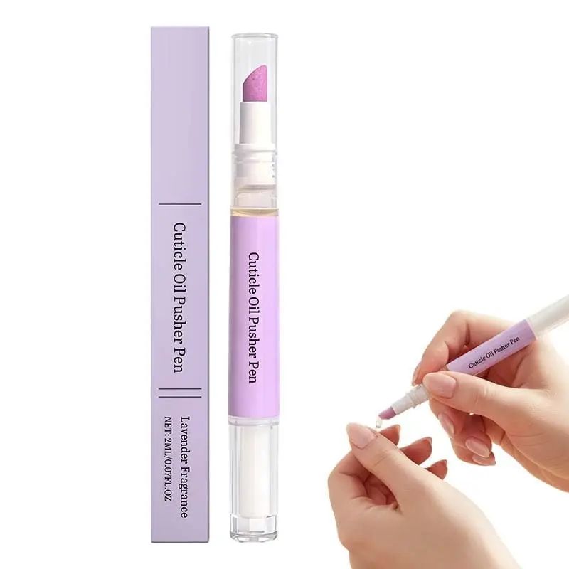 Push & Buff 2-in-1 Cuticle Care Treatment Pen | Exfoliates, Polishes and Smooths Cuticles | Textured Tip for Instant Results | Easy, Mess-Free Nail Care on the Go