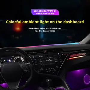App-Controlled RGB Windshield LED Light Strip | USB Plug-In Car Interior Ambient Lighting, No Wiring Needed