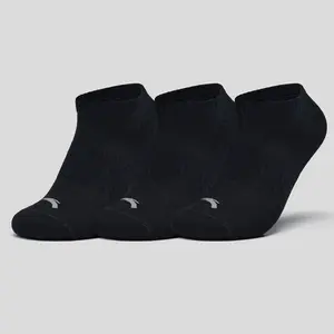 ANTA 3-Pack No-show Socks Black High Elastic Soft
