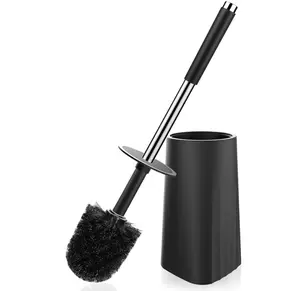 SetSail Toilet Brush, Compact Size Toilet Bowl Brush and Holder Toilet Brushes for Bathroom with 304 Stainless Steel Handle Toilet Cleaner Brush with Durable Scrubbing Bristles, Splash-Proof