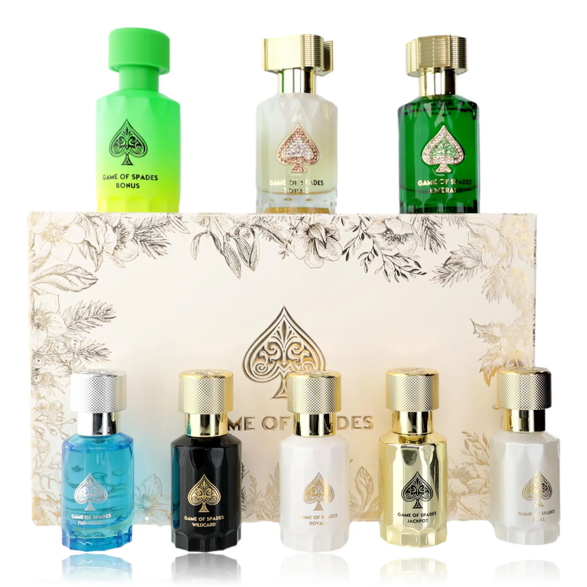 Unisex Game of Spades Collector's Edition Fragrance Beauty Set - 8-Piece Personal Care Kit with EDP, Variety of Multiple Scents