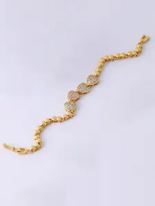 Adjustable Women's Bracelet, Adjustable Fit, Sparkling Claw Chain Design, Elegant Ethnic Pattern, Fall & Winter Fashion Accessory, Stackable Bracelets