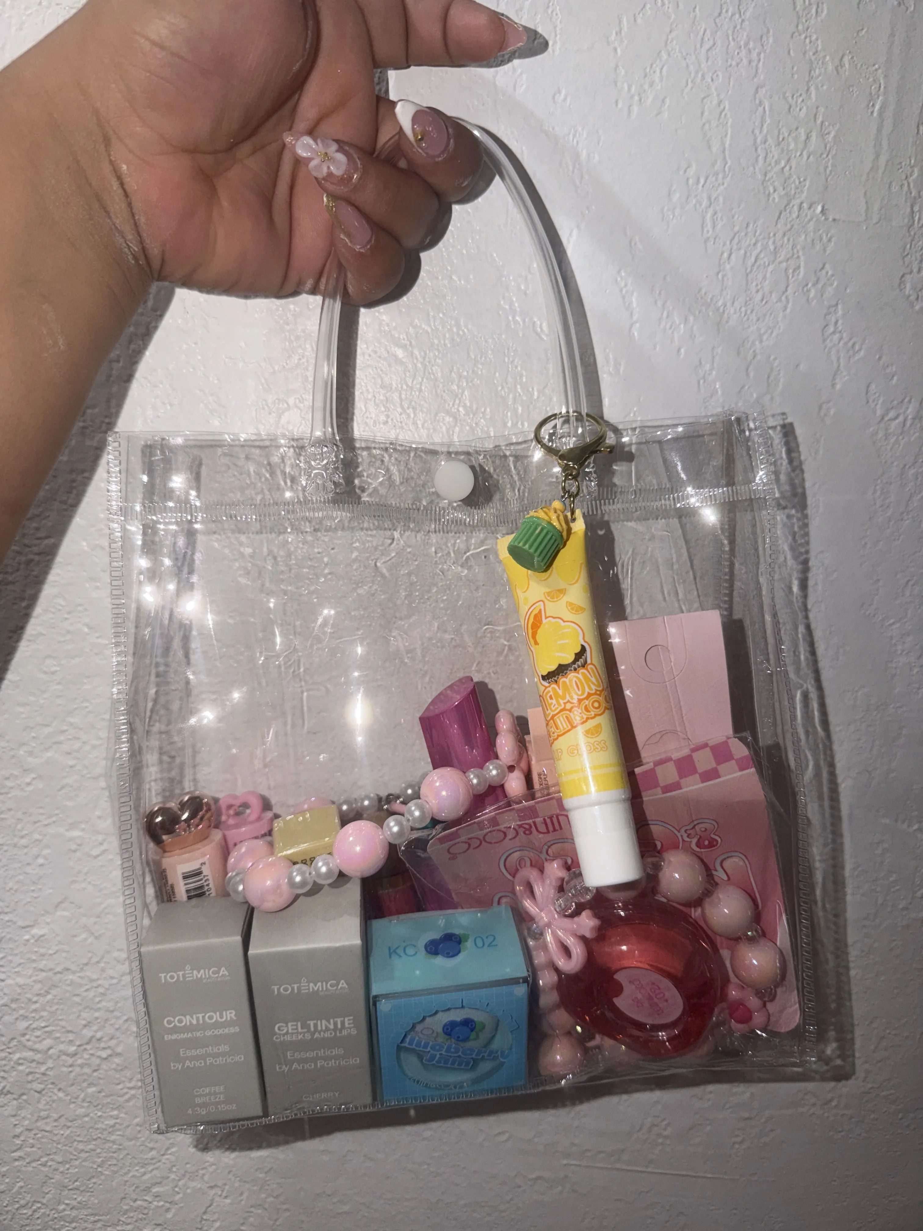 TRASPARENT STORAGE BAG SET WITH ACCESORIES