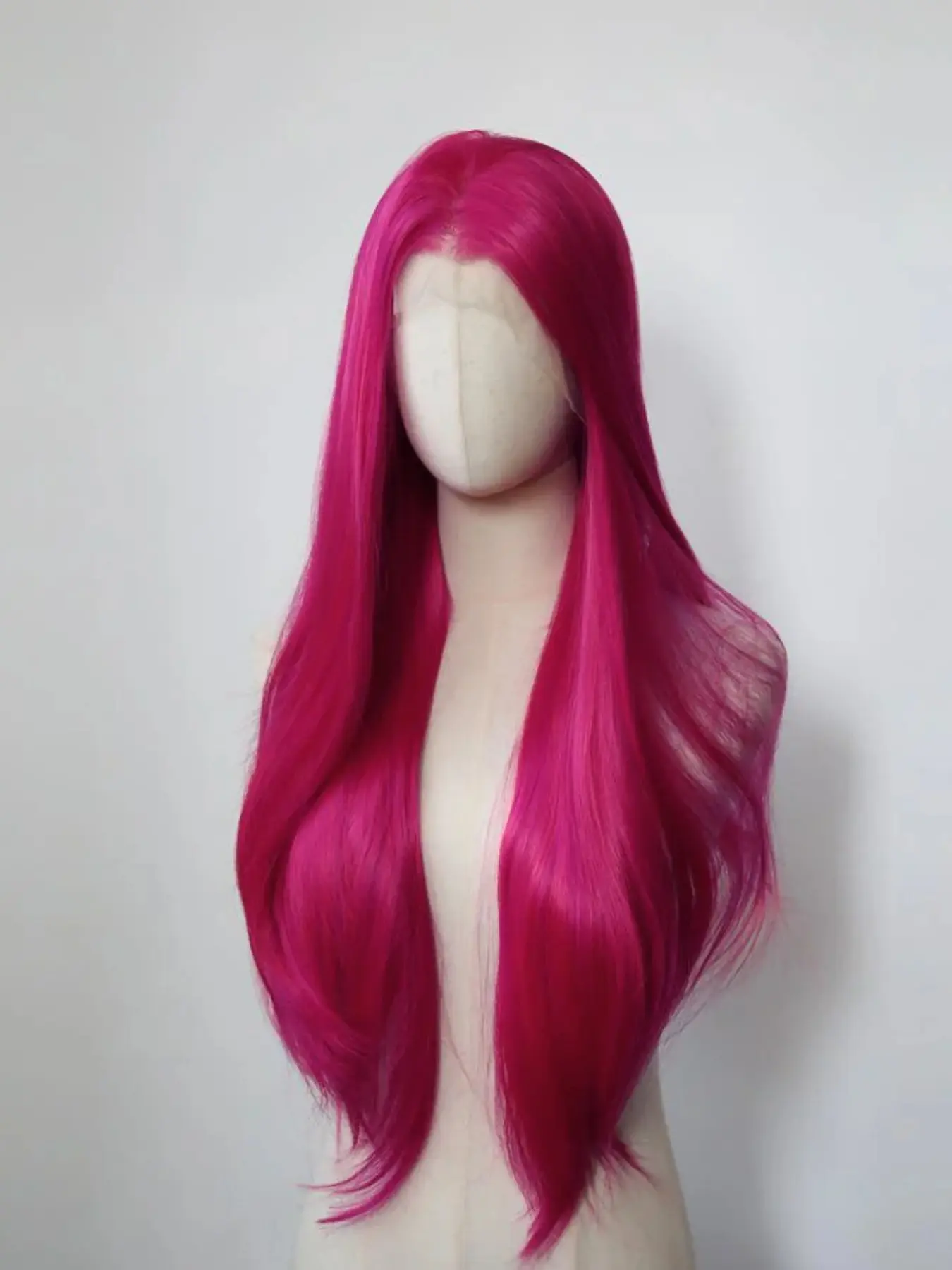 Hot Pink Lace Wig for Women 26 Inch Long Straight  Hairstyle 13*4 Lace Front Wigs High Quality Premium Synthetic Hair Synthetic Lace Wigs Natural Look for Cosplay