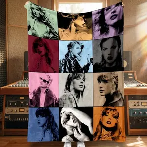 1 Piece Pop Culture - style Blanket Image Blanket Printed with colorful character elements. Perfect for relaxing on the sofa or decorating a personalized room, easily creating a trendy atmosphere! Warm Haven Textiles