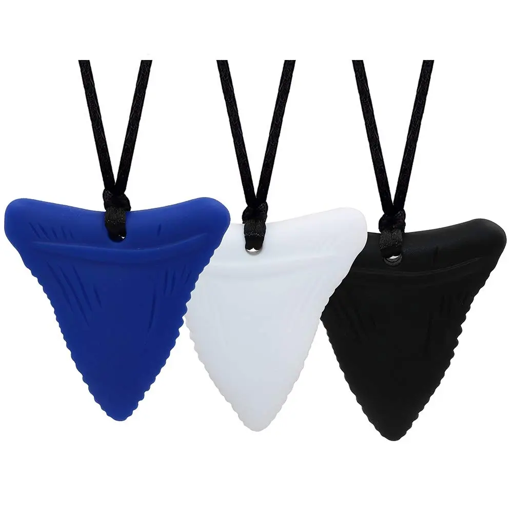 JNS2 Chew Necklaces for Sensory Boys Girls and Adults, 3 Pack Sensory Toys Silicone Chewy Necklace Sensory for Autism, ADHD, Anxiety or Other Special Needs- Reduces Chewing Fidgeting for Boys Girls Adults Chewer
