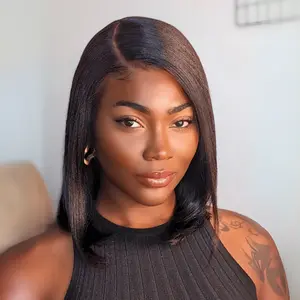 【New In】UNice Bye Bye Notes Glueless Yaki Straight Bob Wig Pre-cut 7x5 HD Lace Human Hair Wigs with Pre Plucked Hairline