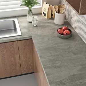 Grey Concrete Wallpaper 17.7"*118" 3D Faux Concrete Cement Contact Paper Peel and Stick Industrial Textured Wallpaper Self Cement Wall Paper for Countertops Bedroom Living Room